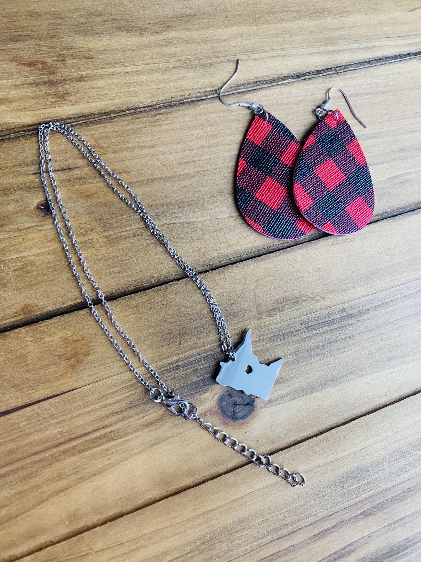 Earrings • Buffalo plaid • White/black • Red/black • Wholesale orders welcome. - Stacy's Pink Martini Boutique