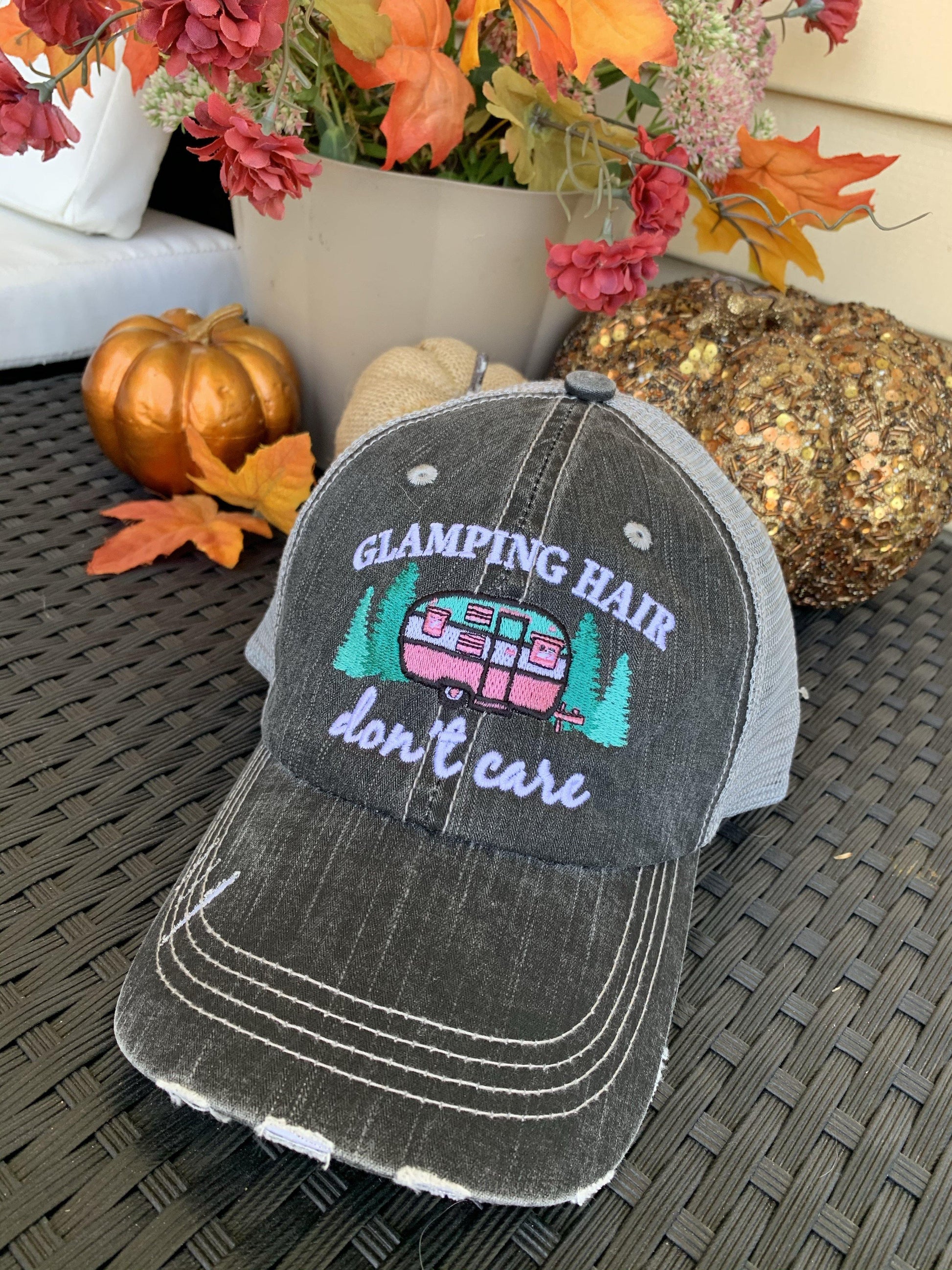 Basketball hats! Basketball mom | Customize | Embroidered distressed gray women’s trucker caps • Add names, number, BLING! - Stacy's Pink Martini Boutique