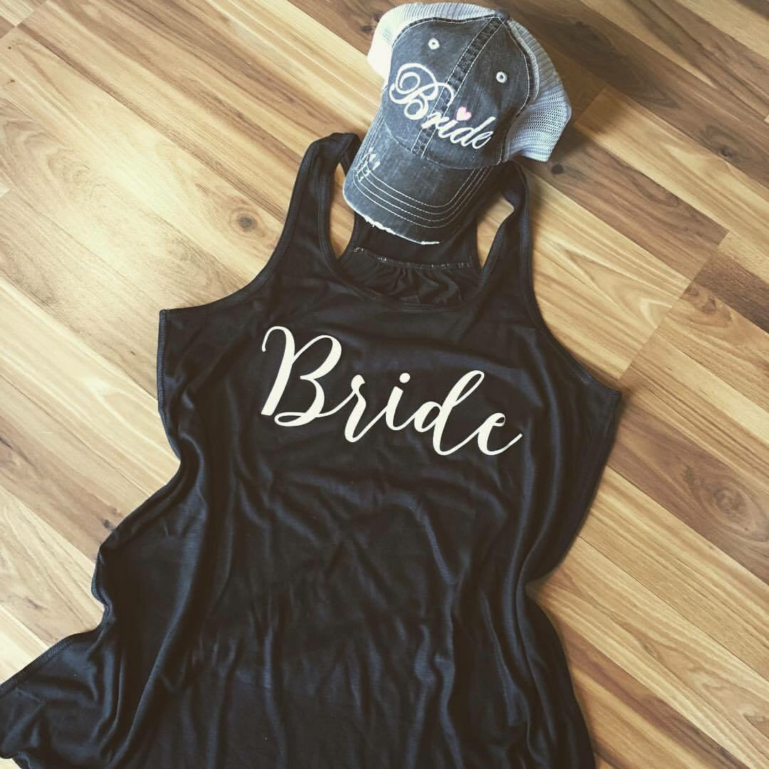 Wife, wifey & bride | Hats OR tanks { Happy wife happy life } Assorted colors/styles. - Stacy's Pink Martini Boutique