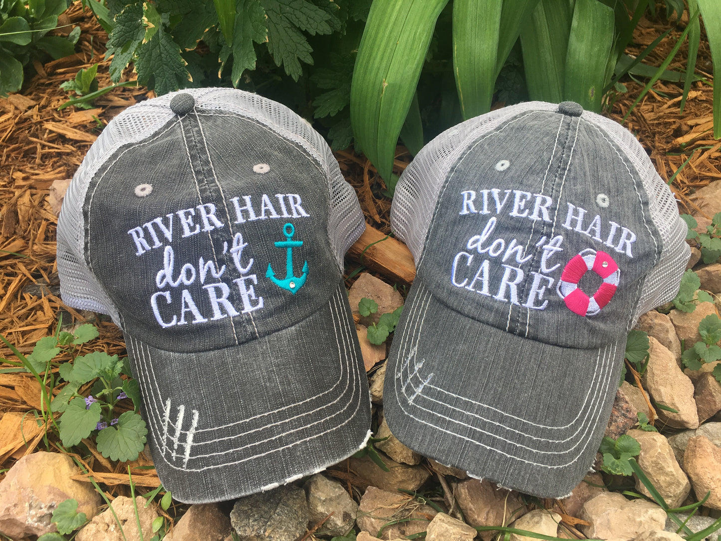 Hats OR Tanks { RIVER hair don't care } Hats with pink or blue anchor. Tanks in coral, black, blue and teal. Clearance! 4 river pink anchor! $12.1 teal floatie. $12. - Stacy's Pink Martini Boutique