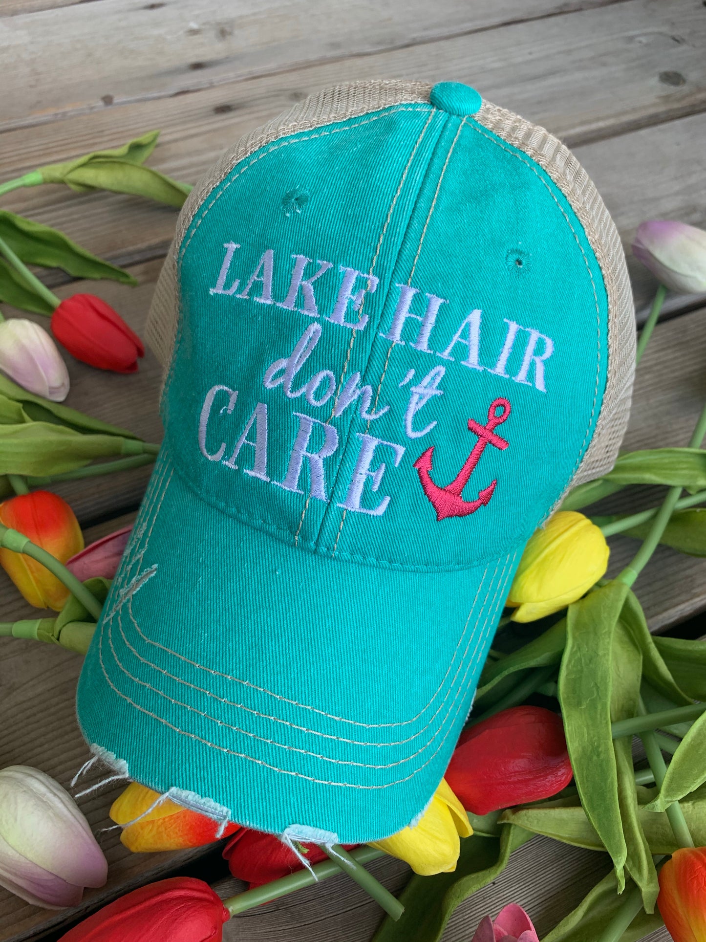 Hats { Lake hair don't care } { Happy Camper } { River hair don't care } { Beach hair don't care } { Tailgate hair don't care } - Stacy's Pink Martini Boutique