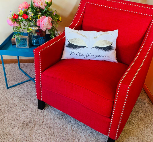 Pillows and pillowcases Eyelashes Mascara Hello gorgeous - Stacy's Pink Martini Boutique