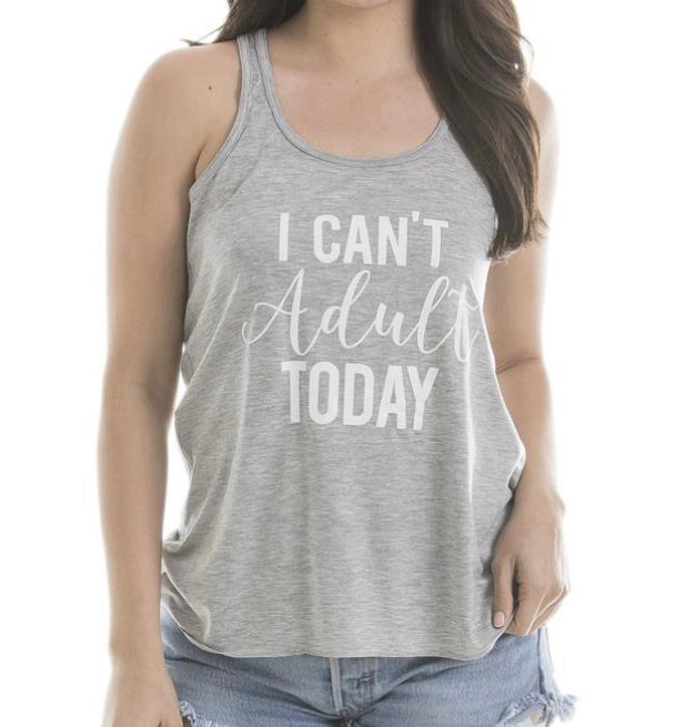 Hats, tank tops, t-shirts I can't adult today Assorted colors and styles - Stacy's Pink Martini Boutique