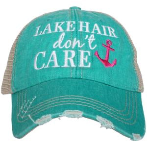 Lake hats! Kids-Adults•Lake hair dont care•Embroidered trucker caps•Lake life-Anchors - Stacy's Pink Martini Boutique