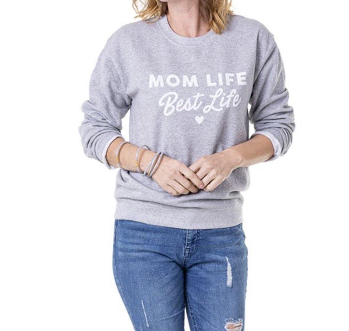 Sweatshirts { Mom life best life } Dont mess with mama { Hold my drink I gotta bet this dog } Aint no hood like motherhood { My heart belongs to my dog } Heart. Gray. S - XL. Unisex. - Stacy's Pink Martini Boutique