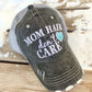 Mom hats Mom hair dont care Embroidered trucker womens baseball caps Teal pink heart - Stacy's Pink Martini Boutique