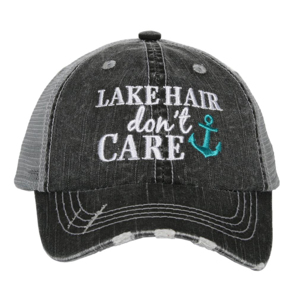 Lake hats! Kids-Adults•Lake hair dont care•Embroidered trucker caps•Lake life-Anchors - Stacy's Pink Martini Boutique