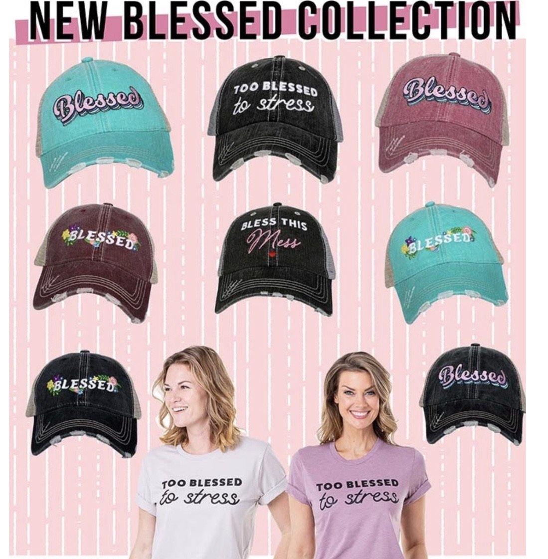Blessed T-shirts Blessed hot mess Too blessed to stress - Stacy's Pink Martini Boutique