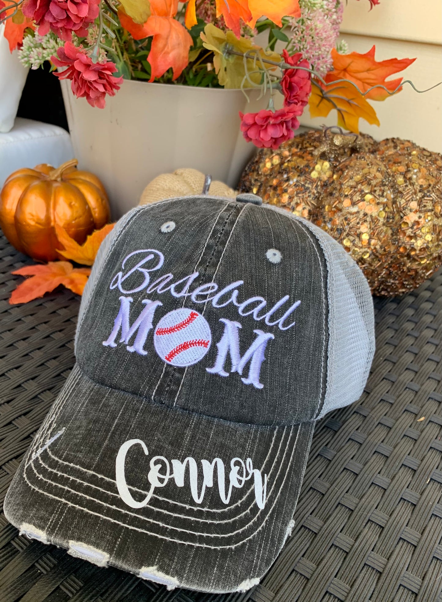Volleyball hats and jewelry | Volleyball mom | Womens Embroidered distressed trucker caps | Personalize | Volleyball hair don’t care. - Stacy's Pink Martini Boutique