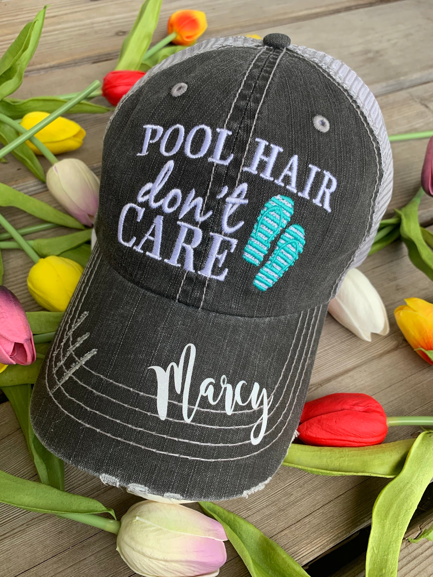 Hats { Lake hair don't care } { Happy Camper } { River hair don't care } { Beach hair don't care } { Tailgate hair don't care } - Stacy's Pink Martini Boutique