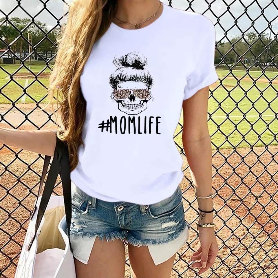 Mom t-shirts { Skull • #momlife • sunglasses • messy bun } S - XXL Free shipping! - Stacy's Pink Martini Boutique