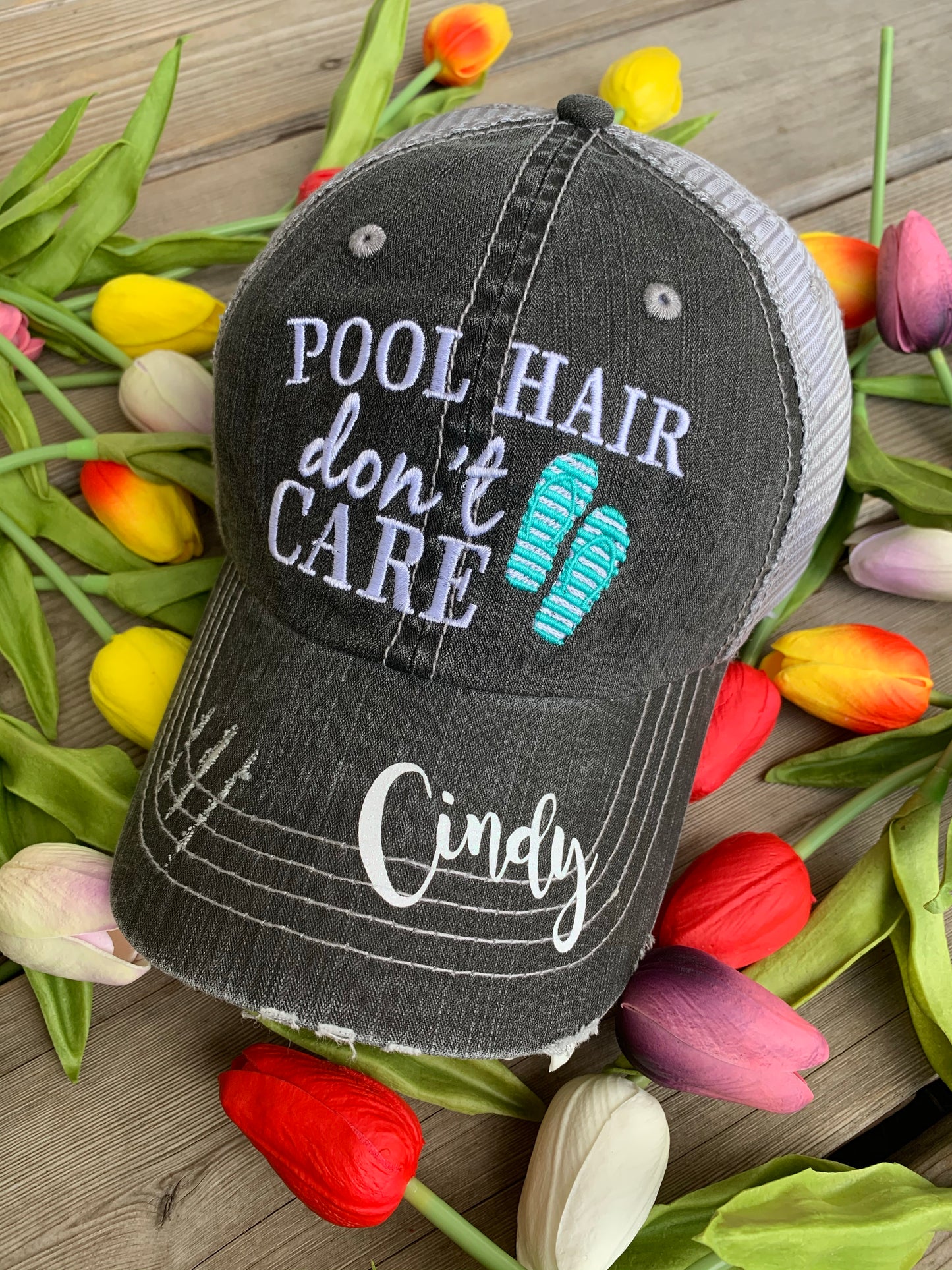 Hats { Lake hair don't care } { Happy Camper } { River hair don't care } { Beach hair don't care } { Tailgate hair don't care } - Stacy's Pink Martini Boutique