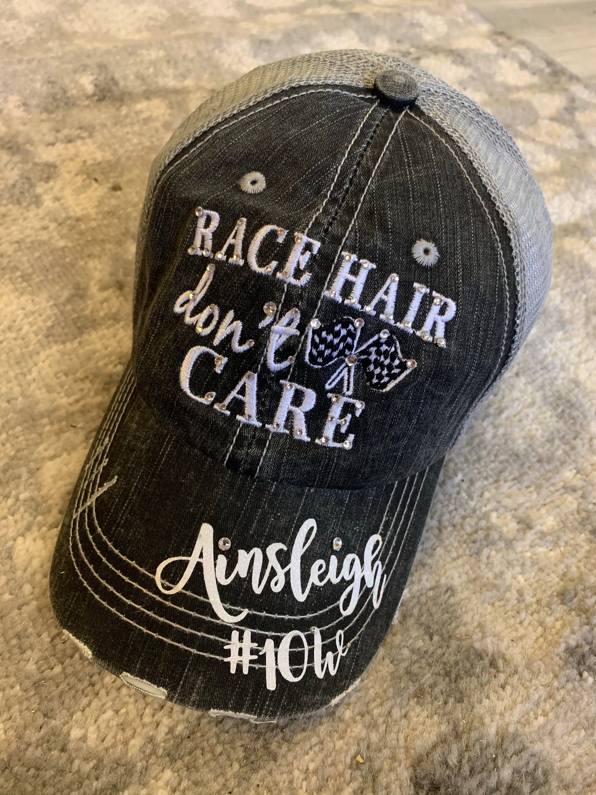 Lacrosse hats Lacrosse mom Lacrosse hair dont care Embroidered womens trucker caps - Stacy's Pink Martini Boutique