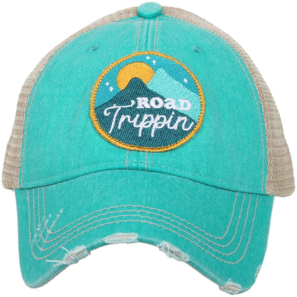 Road trippin’ | Trucker caps | Teal or black - Stacy's Pink Martini Boutique