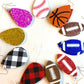 Earrings { Leather } Football. Buffalo plaid. Glitter. Basketball. Baseball. Volleyball. Paisley. Floral. Leopard. Rainbow. Giraffe. $5 jewelry! - Stacy's Pink Martini Boutique