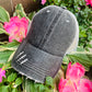 Hats blank. Distressed vintage trucker hat with adjustable. Gray. Leopard. - Stacy's Pink Martini Boutique