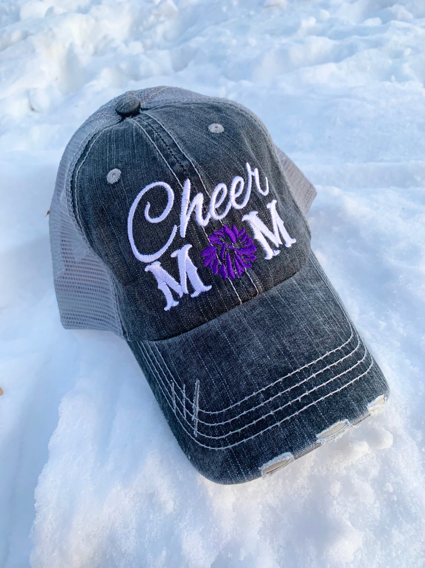 Sports mom hats Embroidered womens trucker caps - Stacy's Pink Martini Boutique