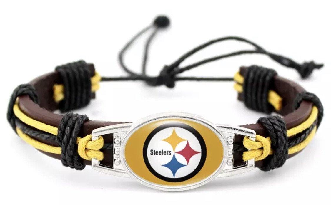 Football Bracelets Kansas City Chiefs San Francisco 49ers. Minnesota Vikings. Green Bay Packers. Pittsburgh Steelers. Chicago Bears. More! - Stacy's Pink Martini Boutique