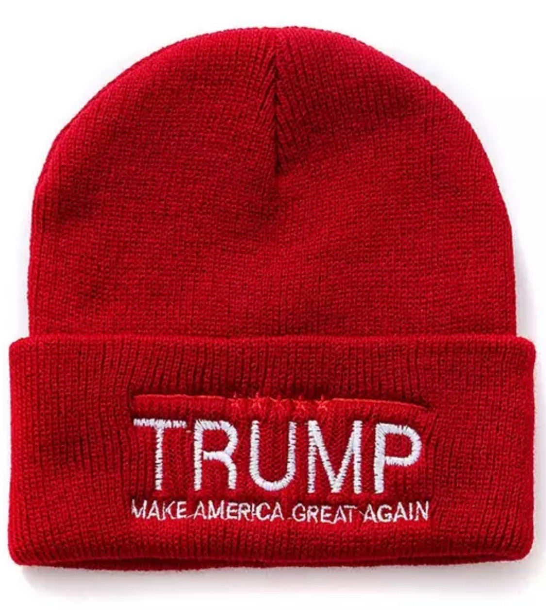 Hats { Trump } Make America Great Again. Embroidered. 4 colors. Black, red, dark gray, light gray. Knit unisex beanie. - Stacy's Pink Martini Boutique