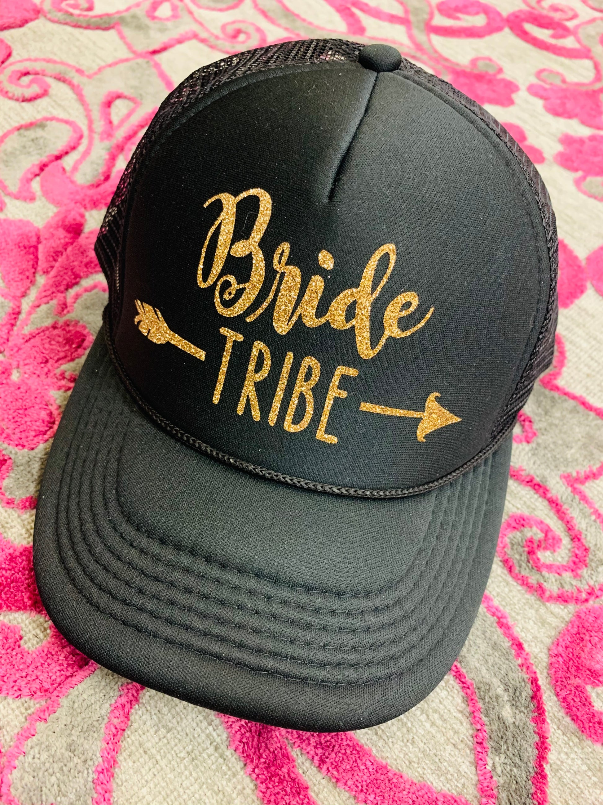 Wedding hats Custom bride & groom caps Bride Tribe Team Bride Squad All colors Personalize - Stacy's Pink Martini Boutique