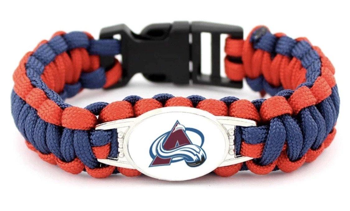Bracelets and charms { Colorado Avalanche } Denver hockey findings - Stacy's Pink Martini Boutique