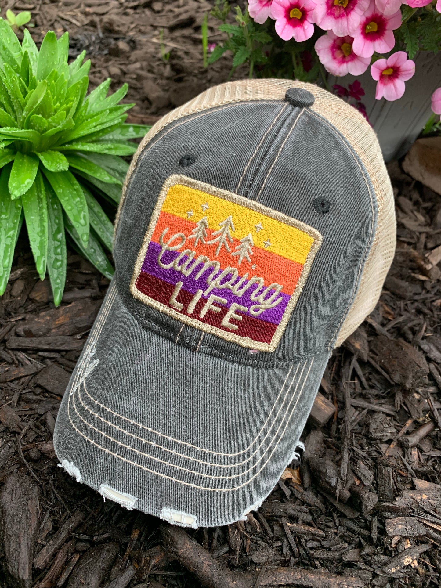 Hats { Lake hair don't care } { Happy Camper } { River hair don't care } { Beach hair don't care } { Tailgate hair don't care } - Stacy's Pink Martini Boutique