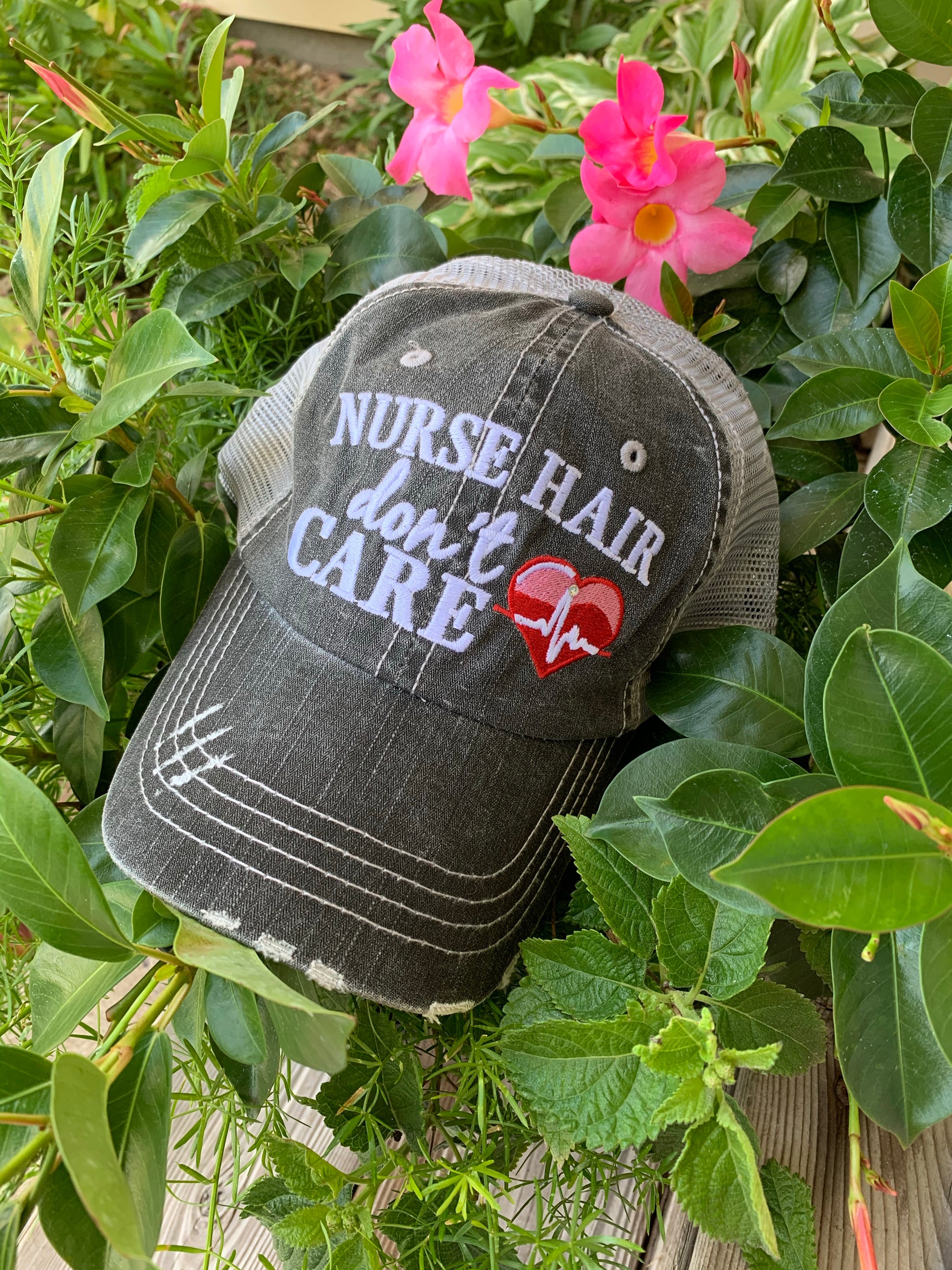 Nursing hats and jewelry NURSE hair dont care 2 styles Mask - Stacy's Pink Martini Boutique
