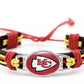 Football Bracelets Kansas City Chiefs San Francisco 49ers. Minnesota Vikings. Green Bay Packers. Pittsburgh Steelers. Chicago Bears. More! - Stacy's Pink Martini Boutique