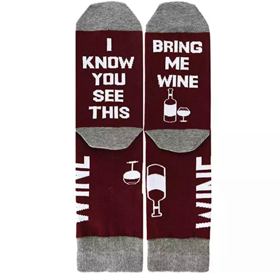 Socks! Wi-ne , be-er, coffee, chocolate, kisses, bacon! If you can read this bring me.... - Stacy's Pink Martini Boutique