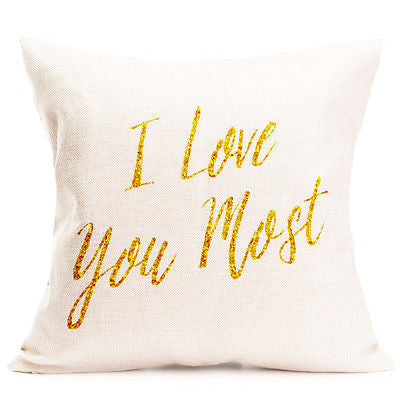 Pillow case or pillow { Love you most } 2 styles. - Stacy's Pink Martini Boutique