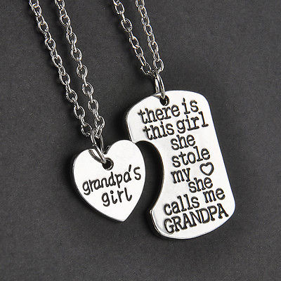 Necklace & Keychain sets { There is this girl she stole my heart she calls me.... } Daddy, mommy, nana, grandma, grandpa. - Stacy's Pink Martini Boutique