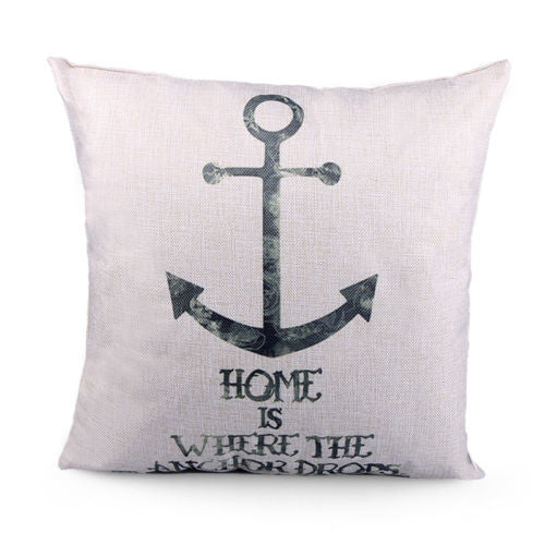 Pillow cases and pillows Hope anchors the soul Home is where the anchor drops Sleeping with sirens 17 x 17 burlap zipper closure pillow covers - Stacy's Pink Martini Boutique