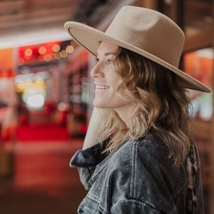 Felt wide brim fedora hats 14 colors Adjustable