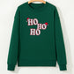 Evergreen Embroidered Letter Graphic Christmas Fashion Sweatshirt