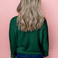 Blackish Green MERRY Letter Pattern Christmas Raglan Sleeve Sweater