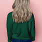 Blackish Green MERRY Letter Pattern Christmas Raglan Sleeve Sweater