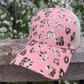 Leopard hat White black light cream or pink Metallic gray animal print foil Blank caps wholesale