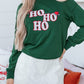 Evergreen Embroidered Letter Graphic Christmas Fashion Sweatshirt