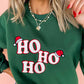 Evergreen Embroidered Letter Graphic Christmas Fashion Sweatshirt
