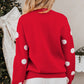 Red Dahlia LET IT SNOW Graphic Christmas Holiday Loose Sweater