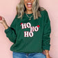 Evergreen Embroidered Letter Graphic Christmas Fashion Sweatshirt