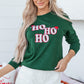 Evergreen Embroidered Letter Graphic Christmas Fashion Sweatshirt
