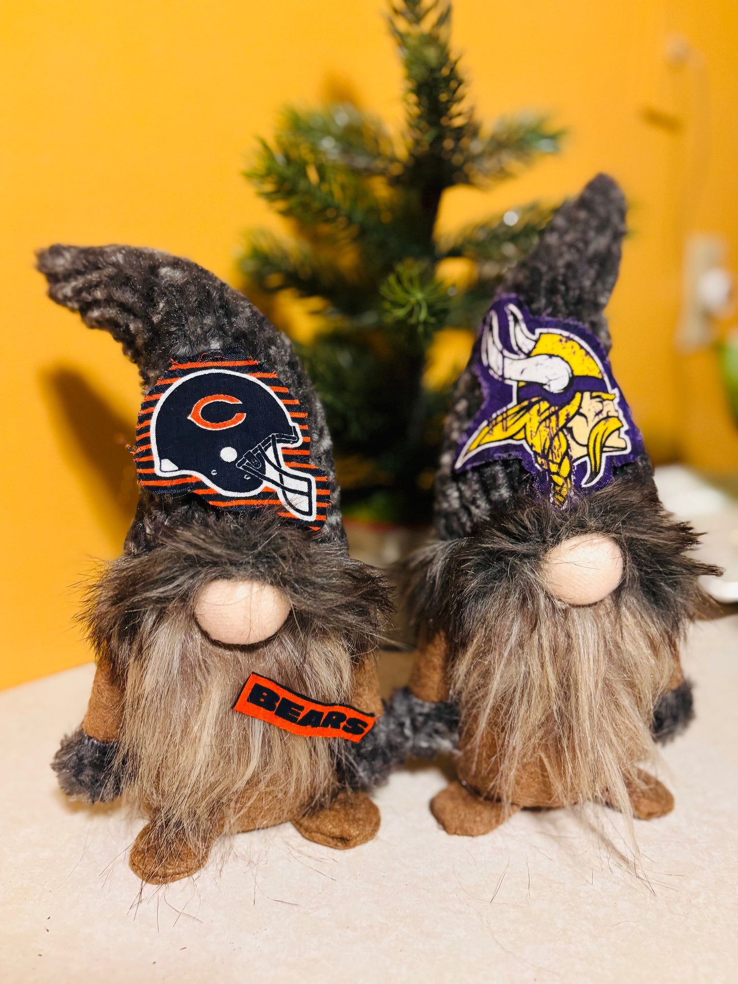 Minnesota Vikings gnomes Purple and gold Home decor plush gnome Mn Sports teams Dallas Cowboys Green Bay Packers Football gifts Chicago Bears NFL