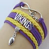 Minnesota sports team jewelry Minnesota Wild Minnesota Vikings Hockey Football NFL Bracelets