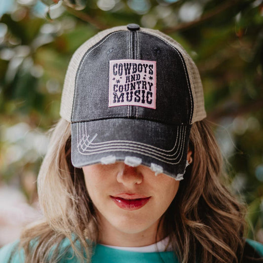 Hats Cowboys and country music  Trucker caps Adult Embroidered gray