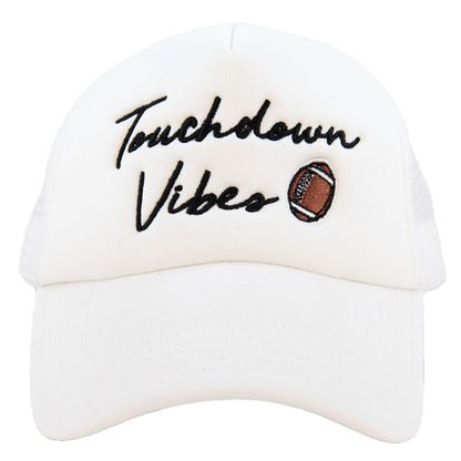 Gameday is the best day Football Gray embroidered distressed unisex trucker cap Sports NFL Super Bowl Team Coach Football mom Tailgating
