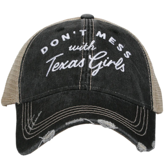 Dont mess with TEXAS girls hats Embroidered distressed womens trucker caps adjustalbe velkro magnolia silo