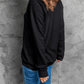 Black Merry & Bright Letter Print Pullover Sweatshirt
