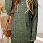 Parchment Cable Knit Drop Shoulder Loose Fit Sweater Dress - Stacy's Pink Martini Boutique