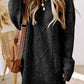 Parchment Cable Knit Drop Shoulder Loose Fit Sweater Dress - Stacy's Pink Martini Boutique